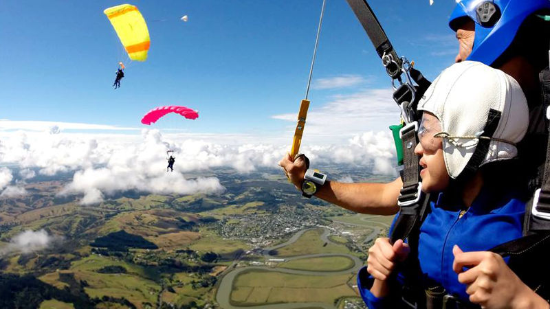 Experience a jaw dropping 16,000ft tandem skydive with views of both the east and west coasts of NZ, Great Barrier Island, Waiheke Island and Mt Ruapehu...